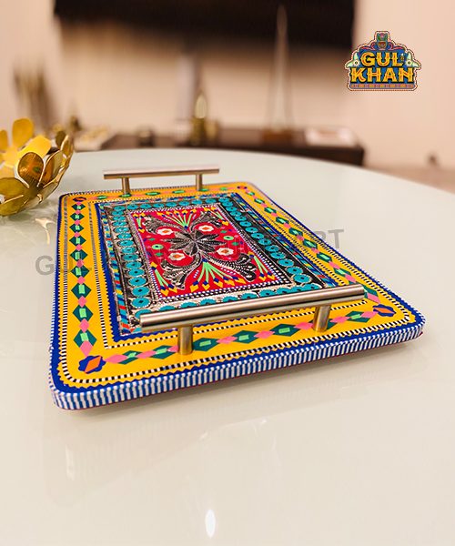 Chamakpatti Tray (Steel Handle) 0024 - Gul Khan Truck Art