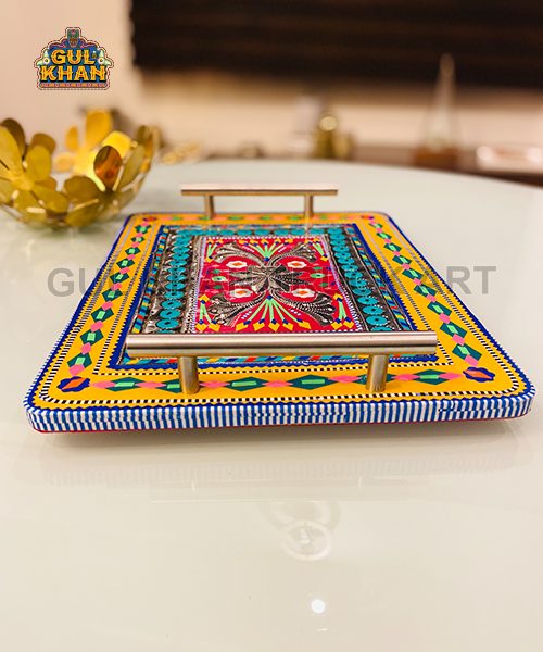 Chamakpatti Tray (Steel Handle) 0024 - Gul Khan Truck Art