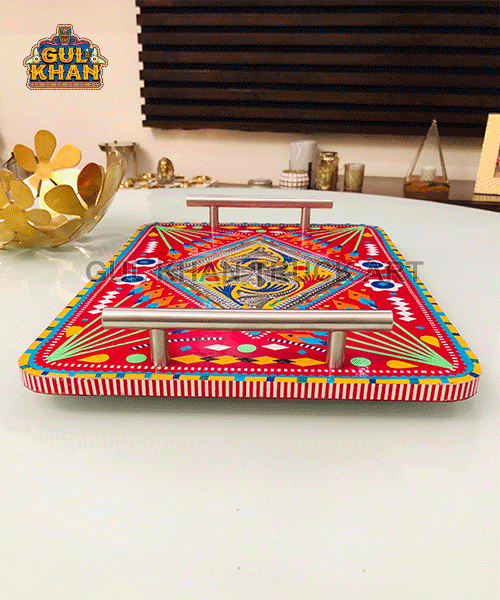 Chamakpatti Tray (Steel Handle) 0025 - Gul Khan Truck Art