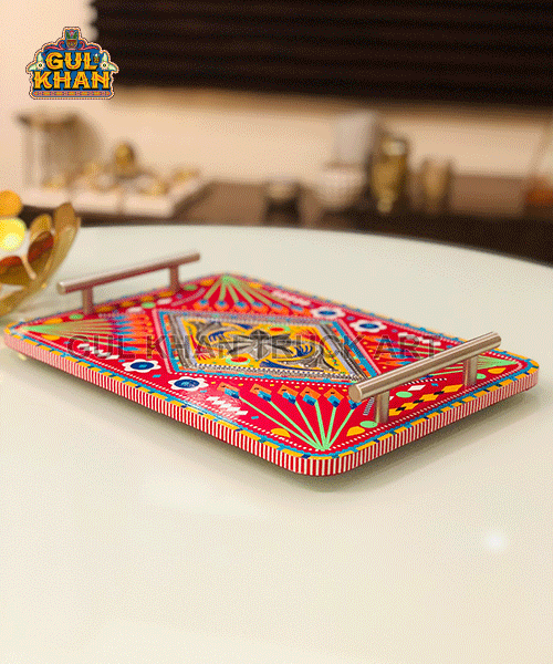 Chamakpatti Tray (Steel Handle) 0025 - Gul Khan Truck Art