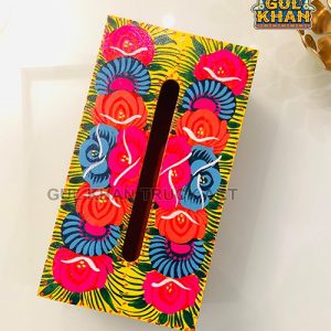 Handpainted Tissue Box Design 11137 - Gul Khan Truck Art
