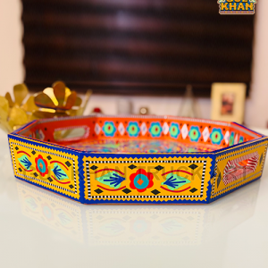 Hexagon Chamakpatti Tray 0037 - Gul Khan Truck Art