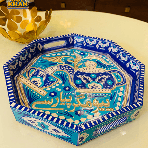 Hexagon Chamakpatti Tray 0052 - Gul Khan Truck Art