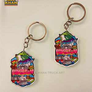 Premium Acrylic Key Chain 112 - Gul Khan Truck Art