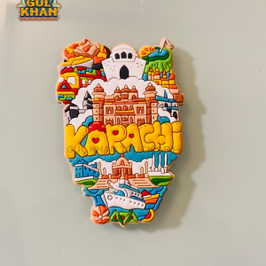 Premium Rubber Fridge Magnet 103 - Gul Khan Truck Art