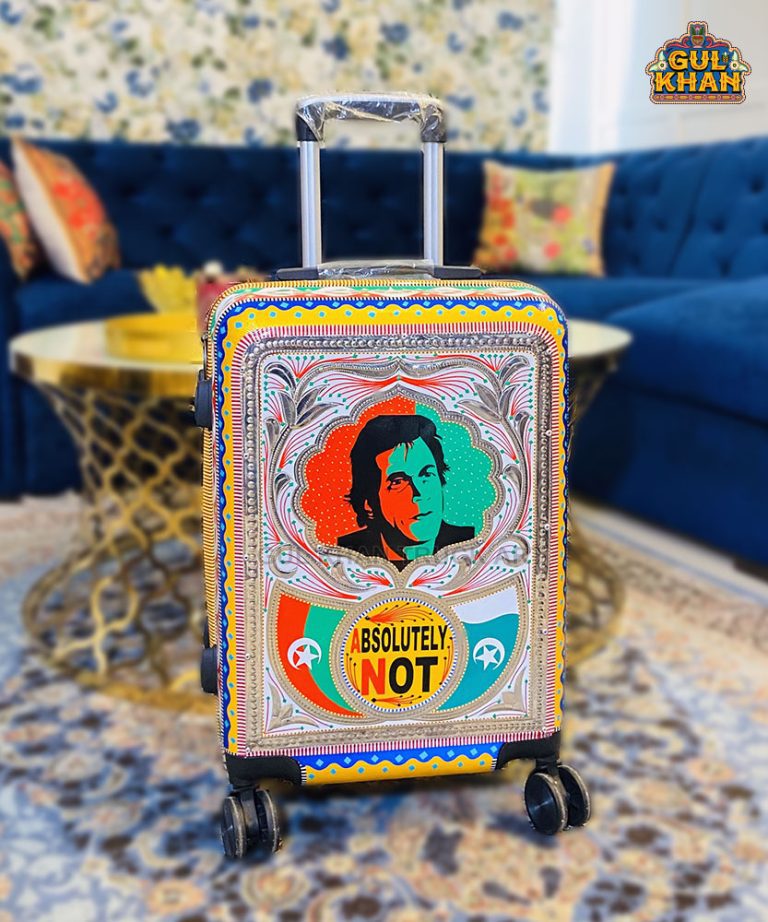 Imran Khan Trolley bag by Truck Art