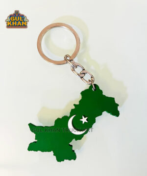 Pakistan Map rubber key chain by gulkhan truck art