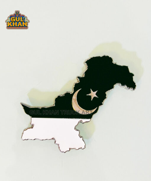 pakistan map metal magnet by gul khan